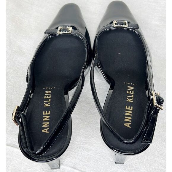 Anne Klein Roxy Pump Black Patent Size 7.5 - Picture 5 of 8